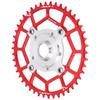 Aluminum Alloy 46T 104 BCD Chainring and Adapter Replacement for Tongsheng Mid Drive Motor Red