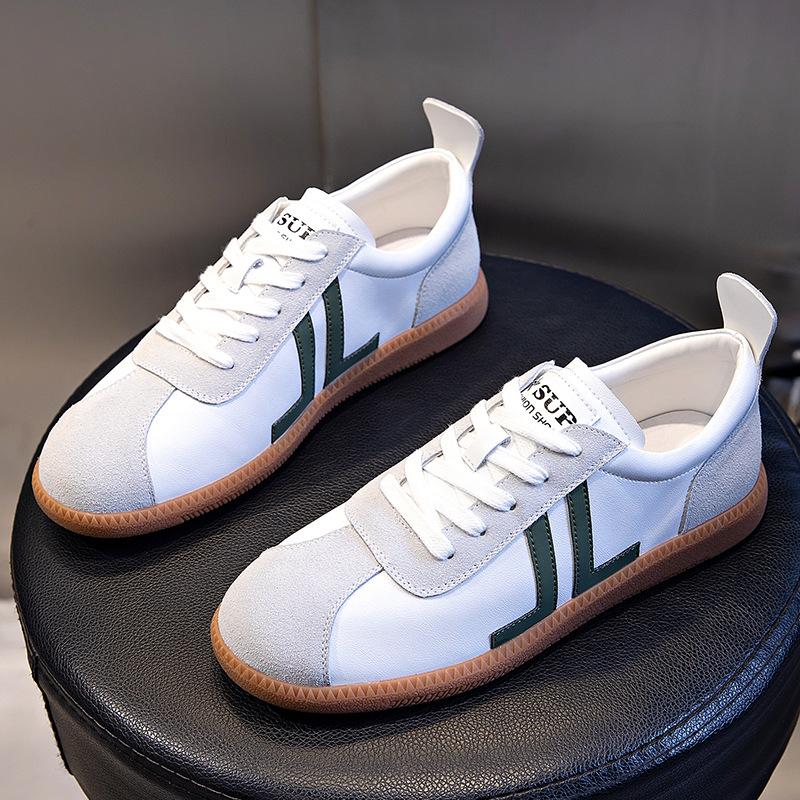 

Кожа 2025 весна новые маленькие белые туфли женские туфли на плоской подошве женские туфли Forrest Gump женские одинарные туфли удобные немецкие кроссовки женские прилив 35