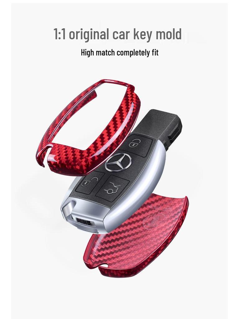 True Carbon Fiber Key Case for Mercedes-Benz G63 S65 CLS AMG