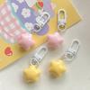 Pentagram Yellow Pink Stars Keychain Chubby Chubby Milk Yellow Star Keychain   Girls Gifts
