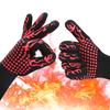 BBQ Grill Gloves High Temperature Resistance Kitchen Microwave Oven Mitts 500 800 Degree Fireproof Non-Slip Barbecue Gloves