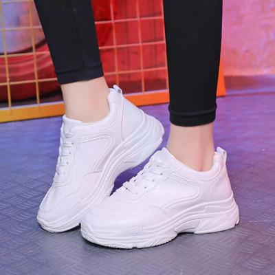 Fashion 2024 Women's Sneakers Lace-up Outdoor Running Shoes White Women Vulcanized Shoes Fashion Platform Shoes Versatile Tenis De Mujer