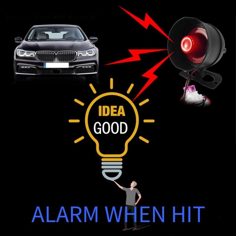 Universal 12V Car Vehicle Security System Burglar Alarm Protection Anti-theft System with 2 Remote Control Wiring Harness