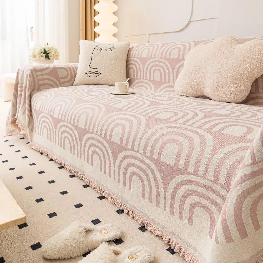 Bank Stelpositie Boog Zachte Hoes Bankhanddoek Deken Buiten Kamperen Picknickmat Spreidekens voor Woonkamer 180x130cm