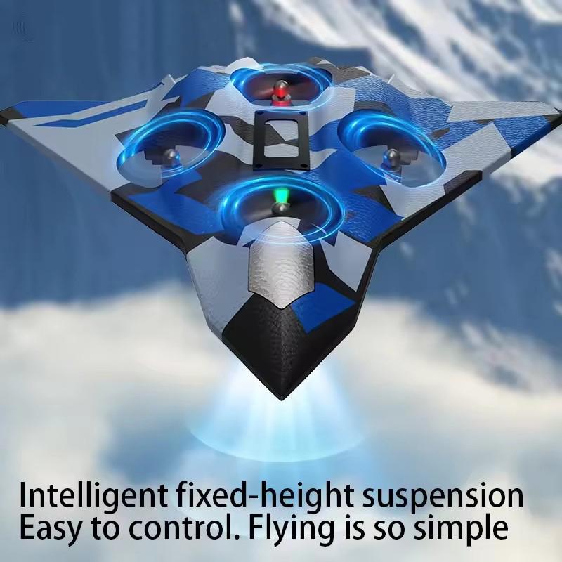 Kid K500MAX RC LED Plane Fighter 2.4G Remote Control Stunt Glider 360 ° Rolling Flight Flying EPP Foam  Airplane Boy Toy CZ63