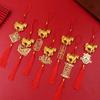 2026 Year Of The Horse Golden Plastic Zodiac Horse Pendant Lucky Spring Festival Home Car Hanging Ornaments  Year Gifts