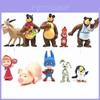 10 Stück Mascha und der Bär Premium Qualität Actionfigur Niedliche Puppe Kuchenaufsatz Set Geschenk für Kinder