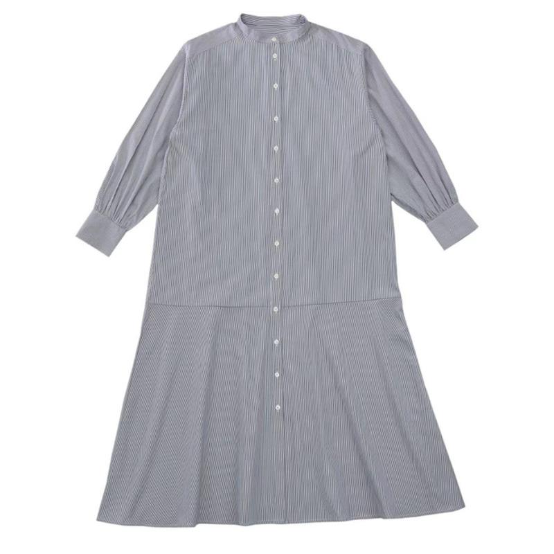 

Полосатое платье женская рубашка с длинными рукавами длинное платье новая юбка с принтом листьев лотоса L