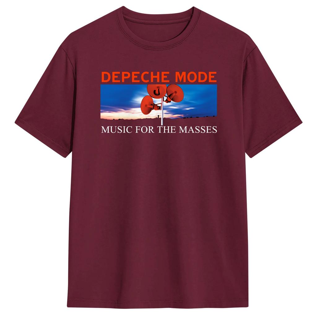 Strand Depeche Mode Musik für die Massen Hip Hop T-Shirts Baumwoll-T-Shirt für Erwachsene Ästhetisches Muster Kurzarm-Oberteile