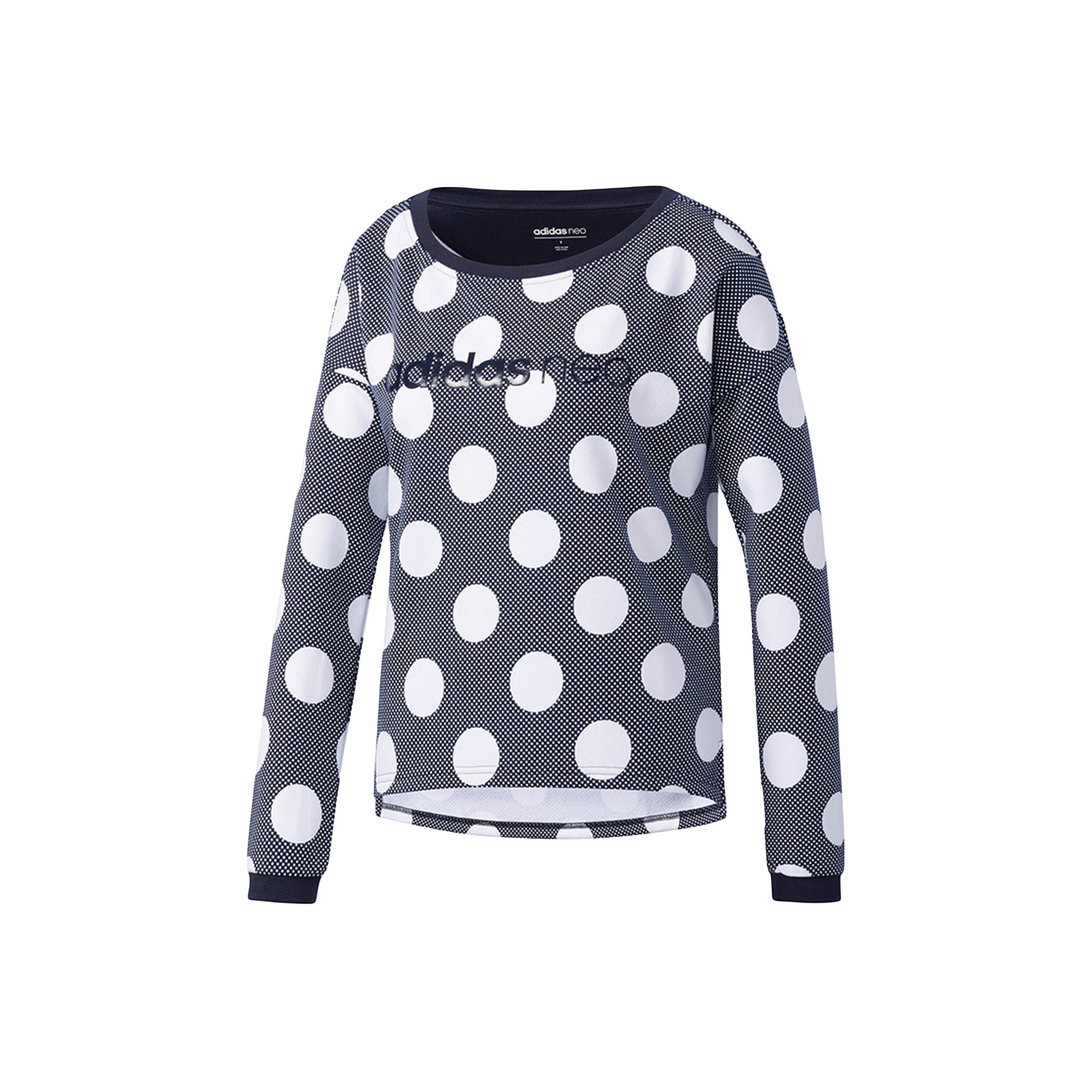 Adidas Neo Casual Sports Crew Neck Pullover Sweatshirt Women sweatshirt Legendary-Ink-Blue CD2442 S