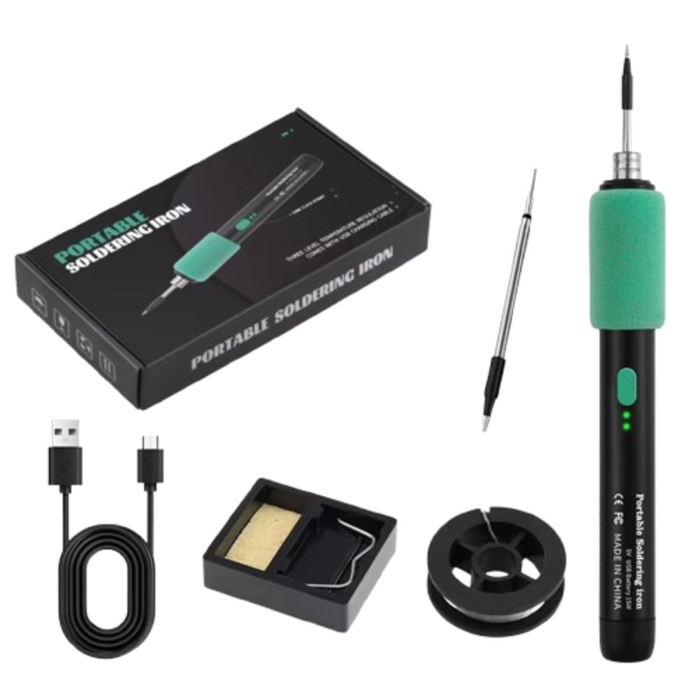3 Temperature Settings USB Soldering Iron Cordless Electric Iron Solder  Electronic Repair