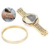 Women Jewelry Set Quartz Movement Watch   Steel Bracelet Jewelry Set Anniversary Gift