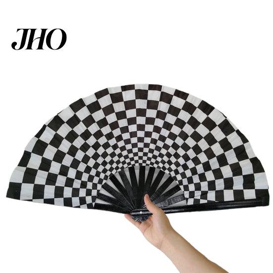 Folding Fan Sturdy Bone Exquisite Pattern Bright Color Performance Glow in The Dark Festival Party Supply Large Hand
