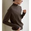 Women's Winter White Knitwear: Heavyweight Cashmere, Raccoon Fur, Half-High Neck Base Layer