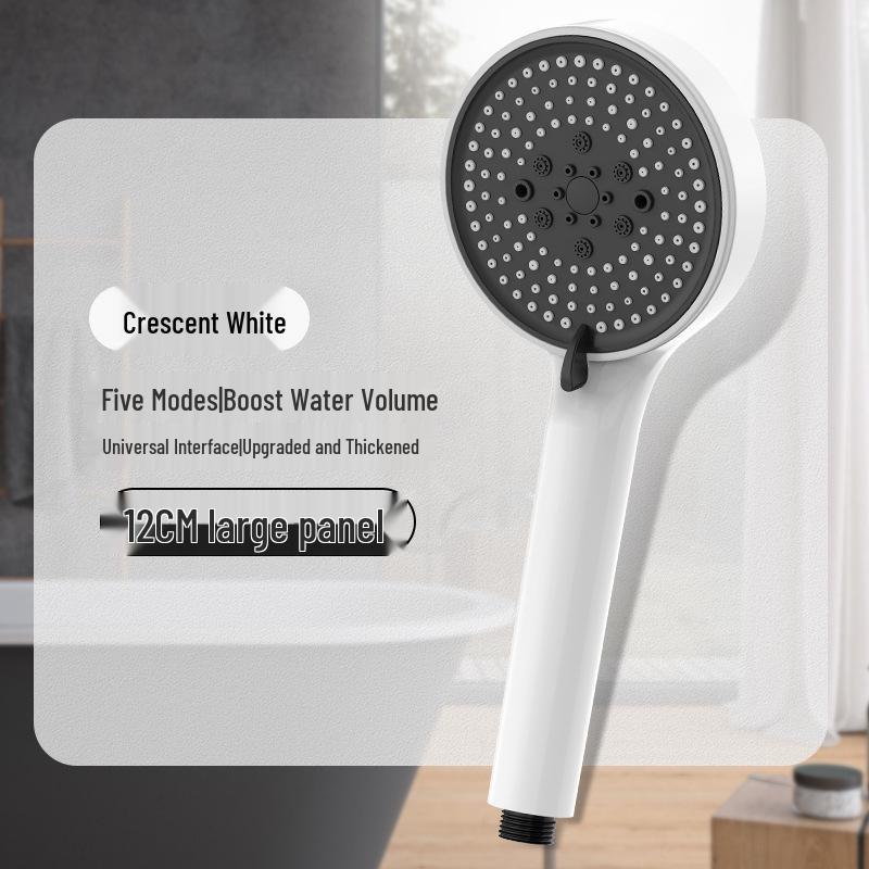 Five-Speed Large Panel Handheld Shower Head with Hose