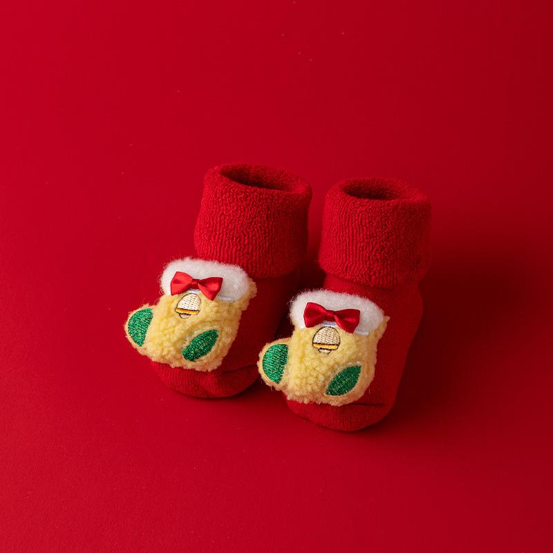 Newborn Cotton Winter Autumn Baby Girls Boys Kids Socks Infant Christmas Santa Claus Terry Warm Slippers Children Sock 0-3 Years