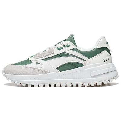 Li Ning Chao Feng 2.0 Fabric Synthetic Leather Non-Slip Wear-Resistant Low-Top Sports Casual Shoes Women Sneaker White Gray Green AGCT156-6