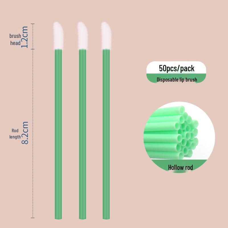 Einweg Hohl-Lippenpinselstiele, 50er-Pack: Tragbare Lippenstift-Make-up-Werkzeuge Pinsel