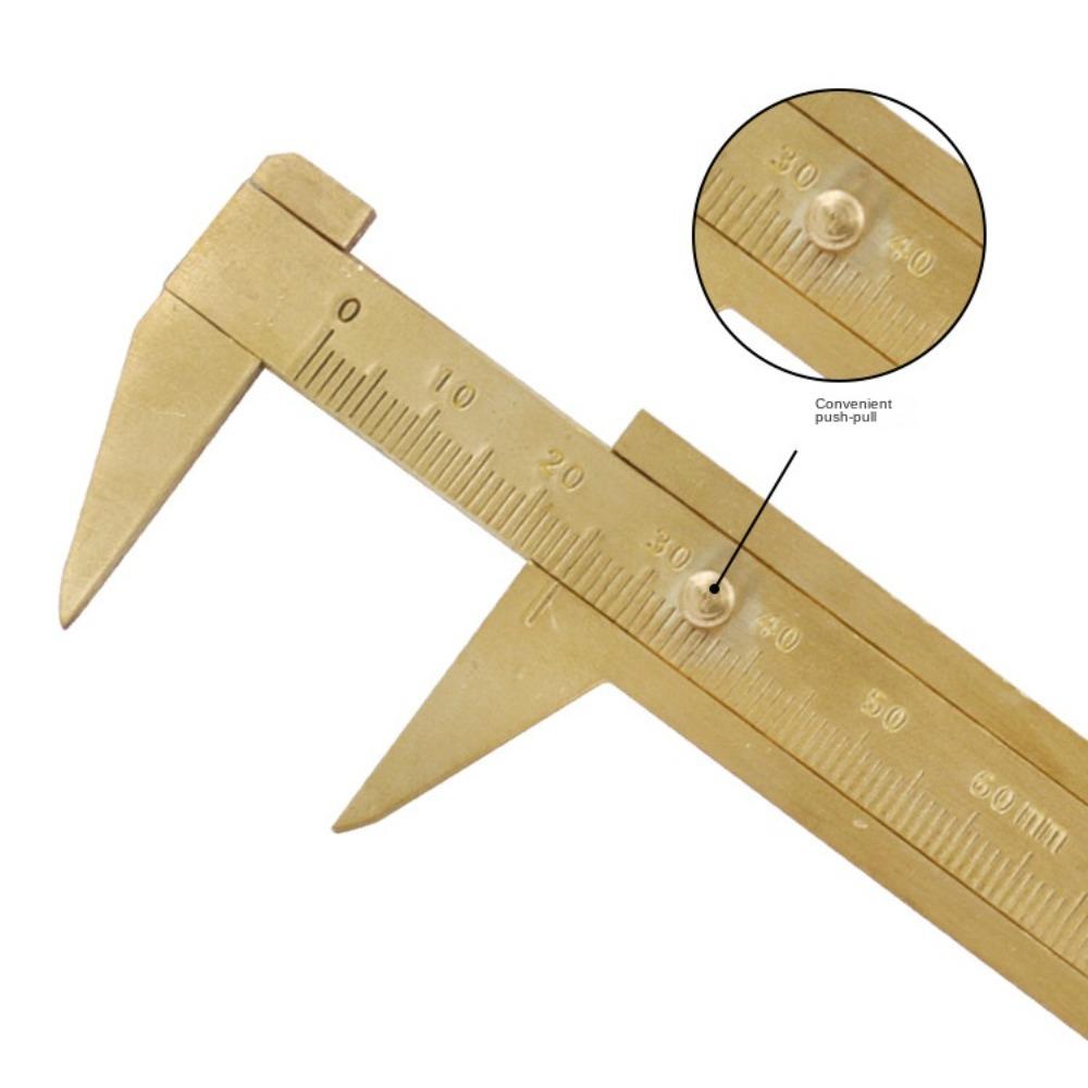 Sliding Pocket Caliper Brass Sliding Gauge 80/100mm Vernier Caliper Ruler  Gemstones
