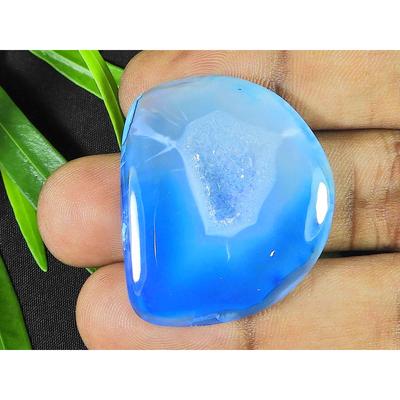 Druzy Agate Healing Fancy Cabochon Loose Gemstone 31X36X06MM SK-3620