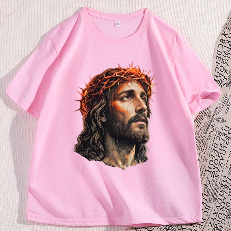 Jesus Vintage 90s Graphic T Shirt Jesus Easter Christian Easter Tshirt Retro Cotton Short Sleeve Round Neck Unisex Clothing