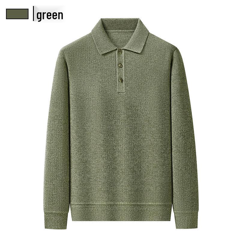 

Men s Anti-Pilling Wool Lapel Sweater - Thick, Machine Washable Knitwear for Autumn/Winter M (95-115 lbs)