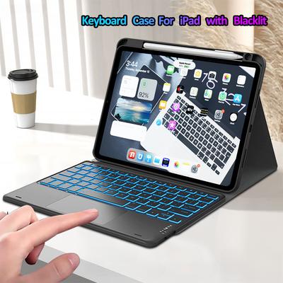 Tablet Keyboard for IPad Pro 12.9 11 Magic Keyboard Cover for IPad 10th 9th 8 7 Air 5 4 3 Generation Bluetooth Keyboard Leather Case