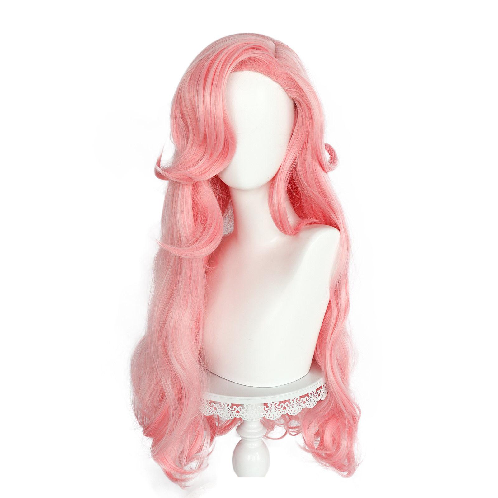 Розовая длинная кудрявая парика с челкой синтетическая - Для персонажа My Little Pony Флаттершай парик для косплея анимация реальность парик розовый