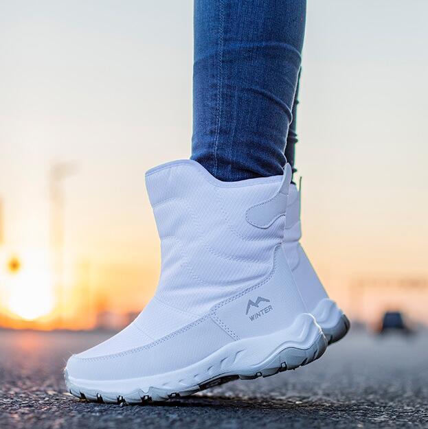 Women Winter Boots New Plush Women 'S Short Boots Woman Snow Boots Zipper Waterproof Non -Slip Warm Women 'S Winter Shoes