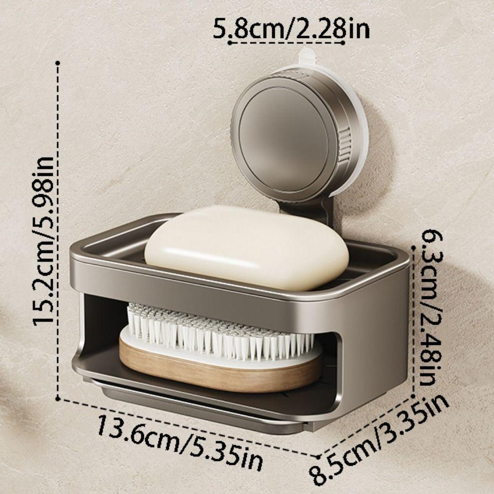 Detachable Self Draining Soap Holder Wall Mounted Soap Drain Box Soap Sponge Storage Rack  Toilet