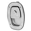 Oval Plane Baffle Door Lock Latch 304 Stainless Steel for Car RVs Trailers Ships Toolbox