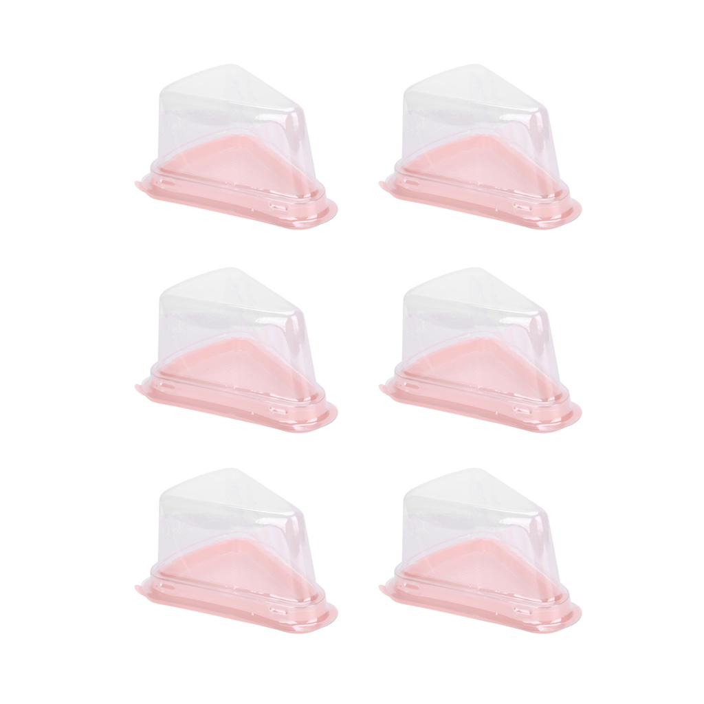 100 szt. Trójkątne Pudełko na Ciasto Przezroczyste PET Pojemnik na Opakowanie Babeczek