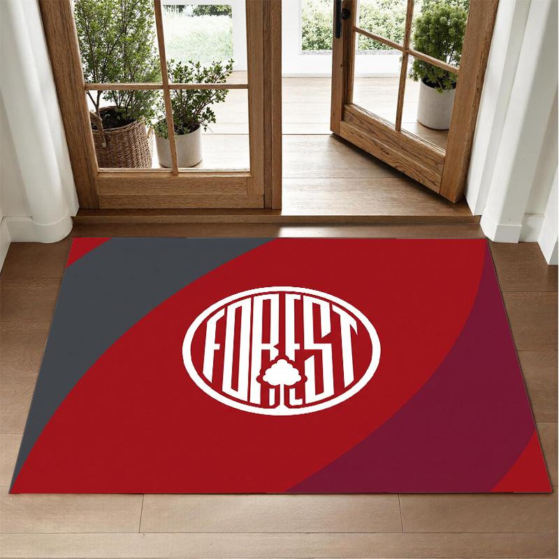 Nottingham Forest Fußball Design Kristall Samt Teppich Weiche Dekorationsmatte für Schlafzimmer Eingang