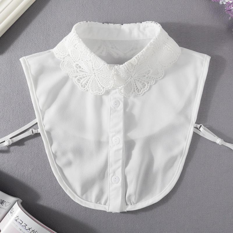 Girls' Lace Stand-Up Frill Collar: Autumn & Winter Versatile Decorative Shirt Layer 