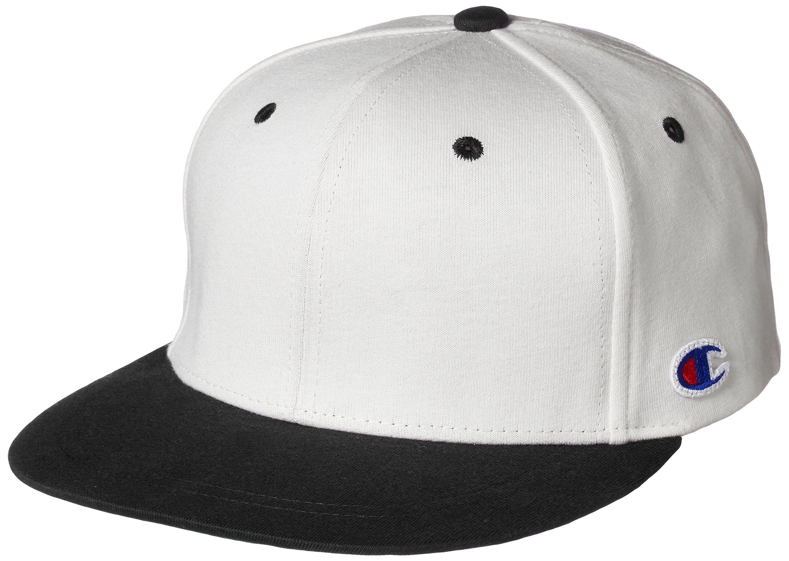 Champion Straight Cap x 581-001A, Off-White Black, 57-59cm (Free Size)