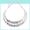 Metal Oval Pattern Choker Necklace For Men Women With Electroplating For Fashion Accessory
