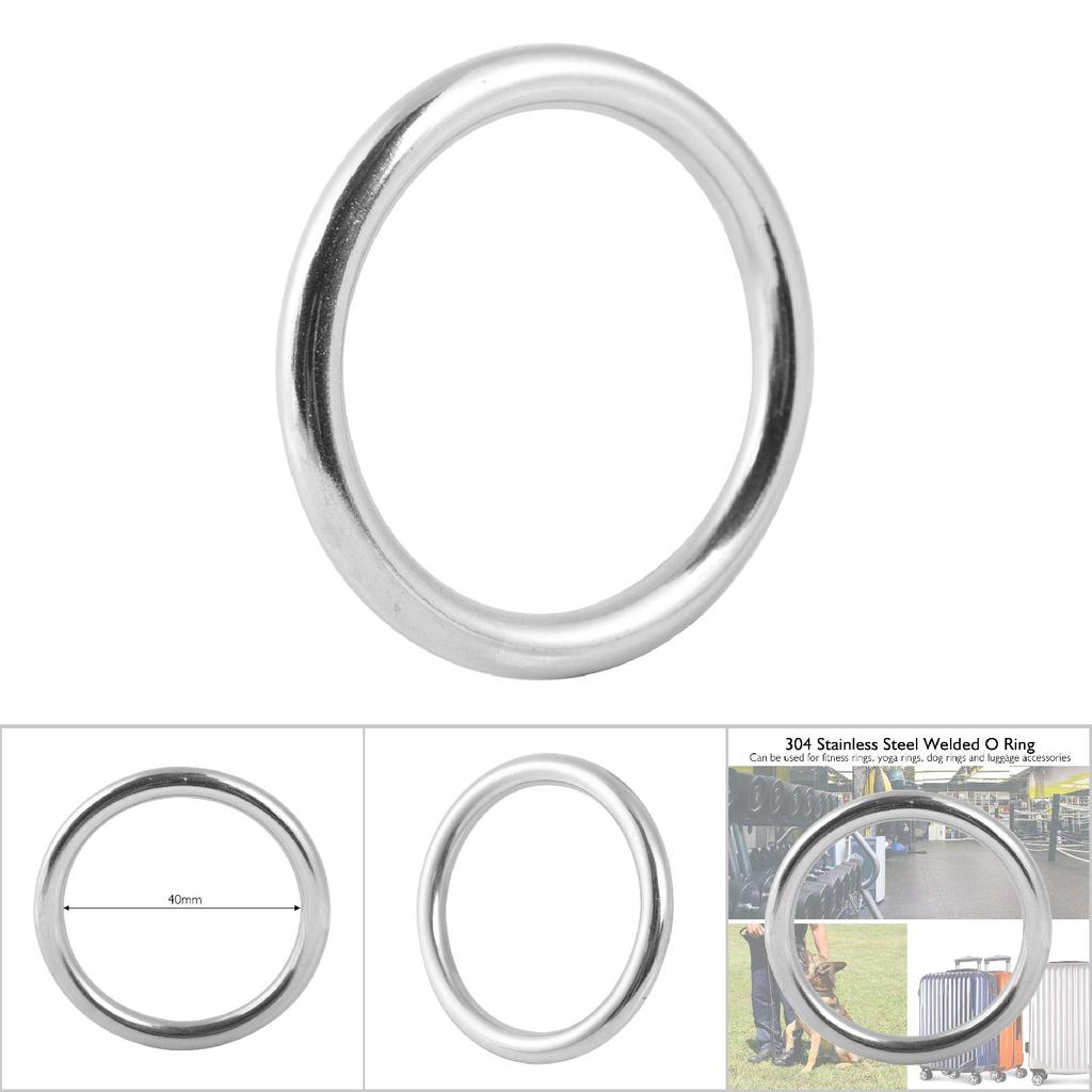 304 Rostfritt Stål Svetsad O-ring (08040 Linjediam. 5mm * Innerdiameter. 40 mm) Dykdjurstillbehör