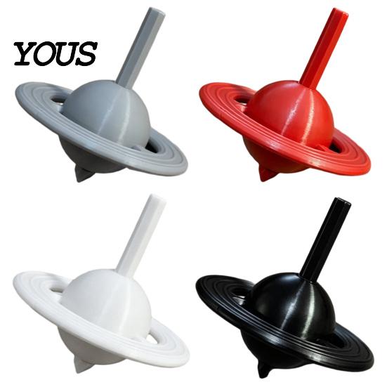 Stable Display Planet 3D Printed Gyro Toy, with Integrated Counterweight Base, Desktop Decoration Model Toy Ornament, Matte Surface Durable
