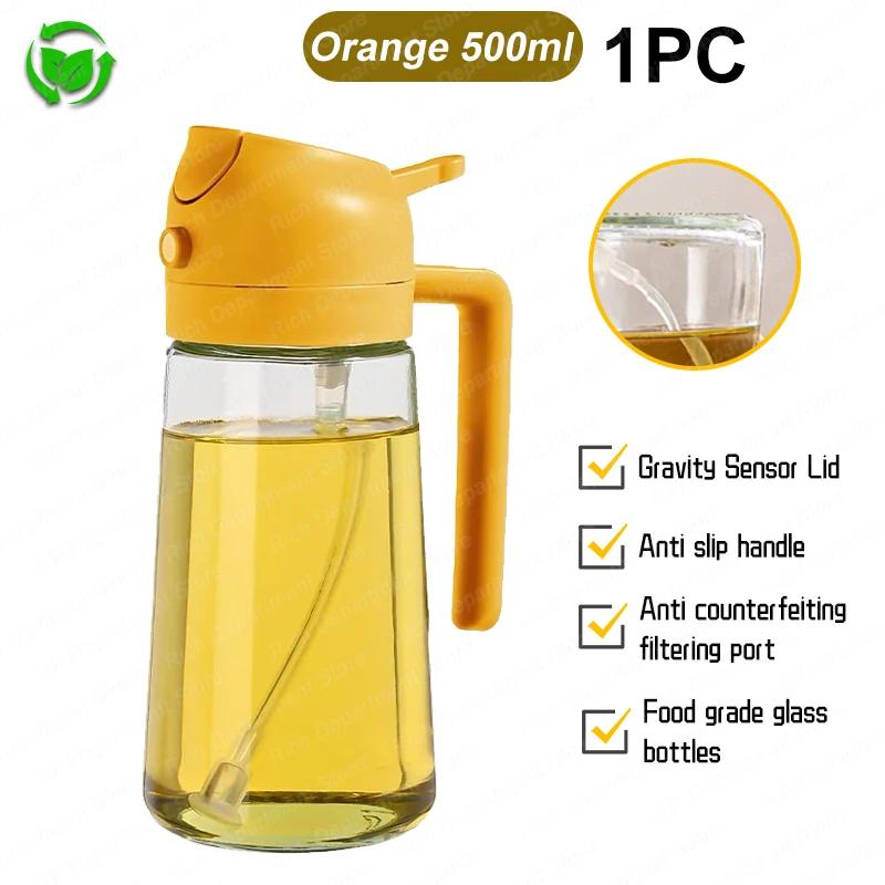 2in1 500ml Plast Spruta Oljespruta Flaska Spruta Oljedispenser Oljekanna Kryddställ BBQ Kök Bakning Rostning Picknick Köksredskap