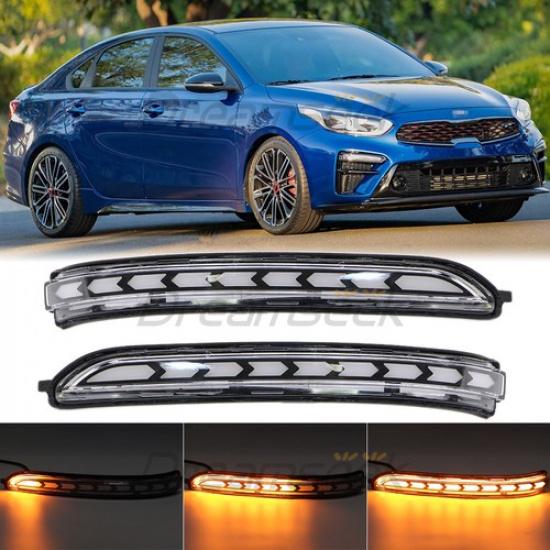 LED Side Mirror Dynamic Turn Light for Kia K3 Forte Cerato + Clear