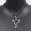 Edgy Skull Cross Pendant Necklace Gothic Halloween Jewelry for Punk Fashion Enthusiasts and Statement Accessories