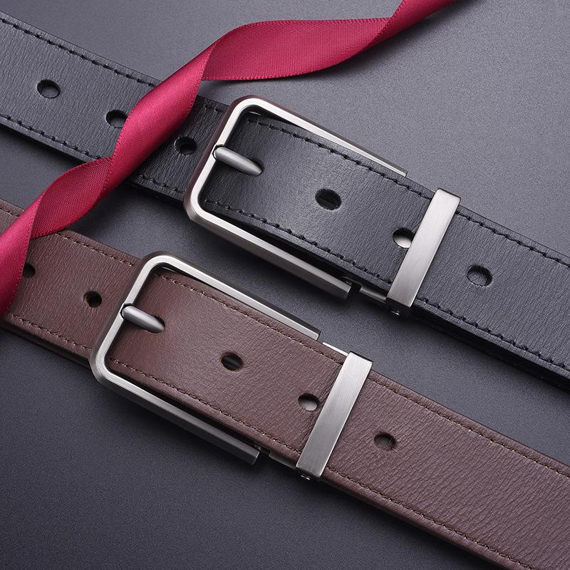 Curea Bărbați, Piele Naturală Primul Strat Piele de Vacă Curea Aliaj de Zinc Cataramă cu Pini Curea Bărbați Curea Premium