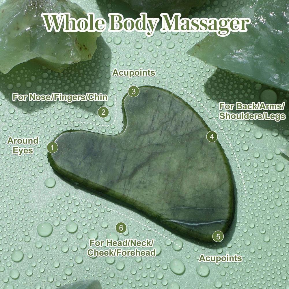 Natural Jade Stone Gua Sha Board Skin Massager Face Body Massage Tools Acupuncture Stick Beauty Health SPA Relax Tighten