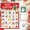 Cartes de jeu de bingo de Noël festives, ensemble de 24 pièces pour fête de vacances avec planches réutilisables - Amusant en famille pour la célébration de Noël et du Nouvel An