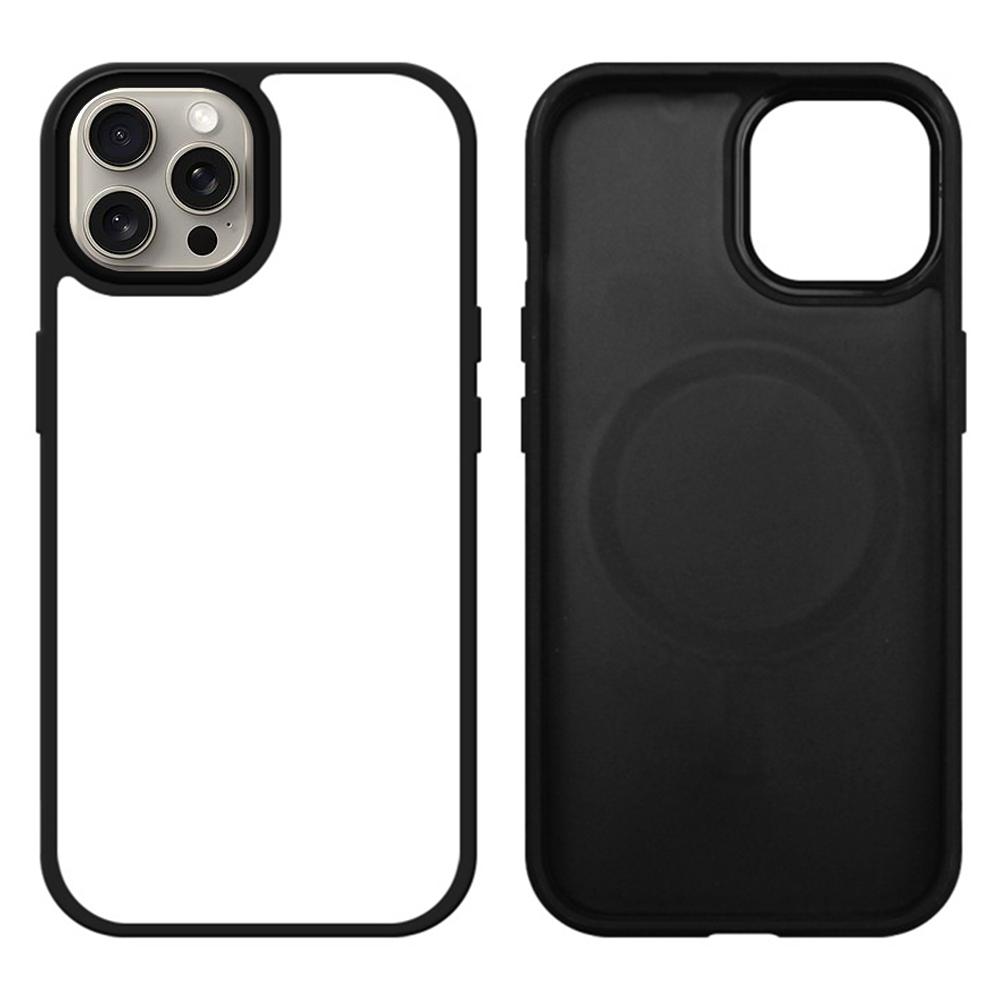 

10 шт. Чехол для iPhone 15 Pro DIY Заготовка для термопереноса ТПУ+ПК Задняя крышка для телефона с магнитным кольцом A