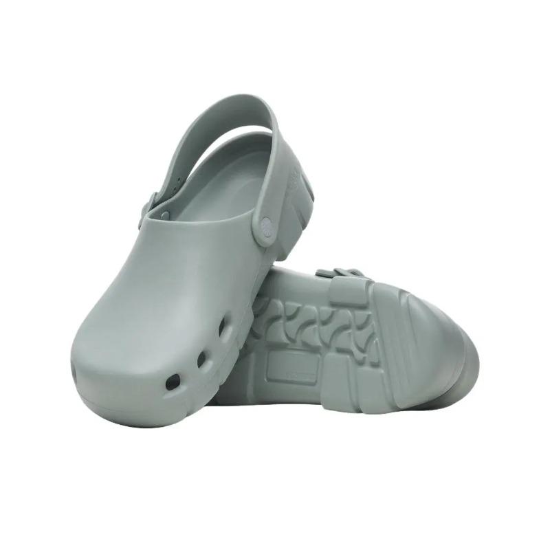 Birkenstock Birki Flow EVA Retro Comfort Clogs Grey Green Regular Fit (Wide Fit) 1029536