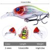 5Pcs Soft Plastic Baits Small Wobbler Fishing Lures Artificial Hard Baits Swimbait Crank Baits with Tackle Box Enduring