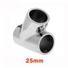 Boat 22/25/30/32mm 60 Degree Left 3 Way Boat Hand Rail Fitting Fits Pipe/Tube Marine Grade 316 Stainless Steel