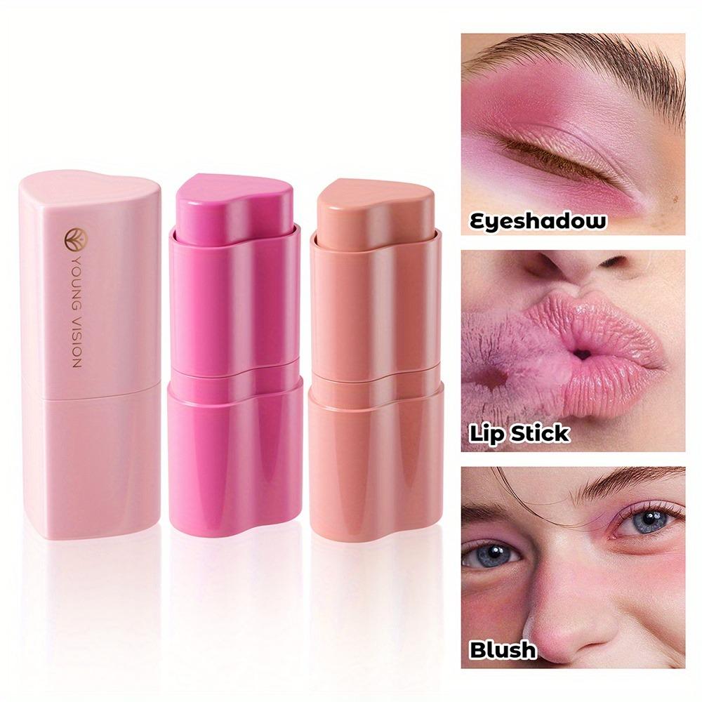 YOUNG VISION 1 STÜCKE Herz Erröten Creme Konturierung Stick Gesicht Modifikator Mousse Erröten Lippenstift 2-in-1