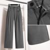 DIMANAF 2024 Donna Nuovo Autunno Taglie Forti Pantaloni a Gamba Larga Vita Alta Ampi Pantaloni Lunghi Tinta Unita Casual Pantaloni Harem 5XL